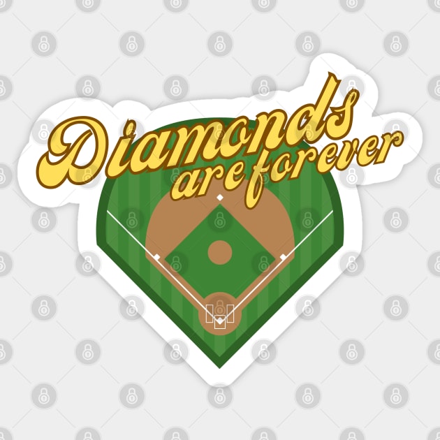 Baseball | Diamonds Are Forever | Baseball Fan | Valentine Sticker by JENXTEES